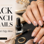 black french tip nails