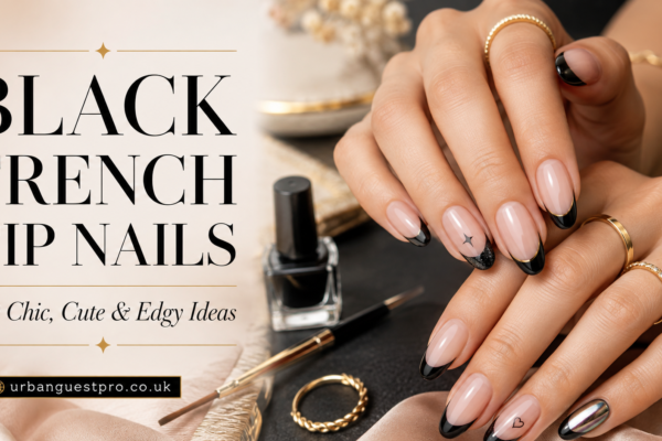 black french tip nails
