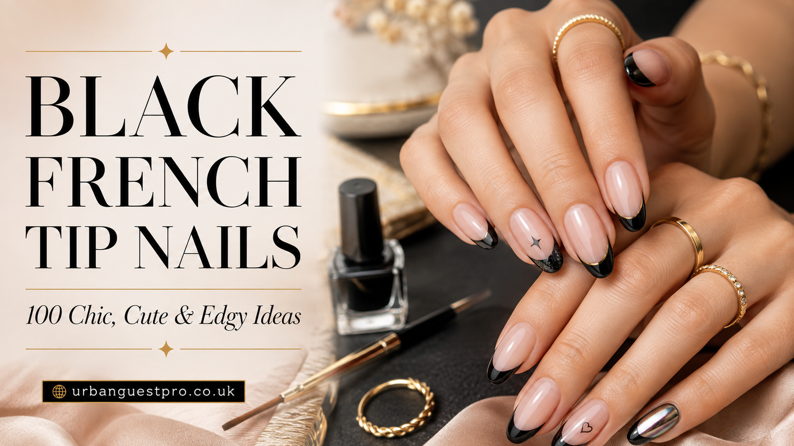 black french tip nails